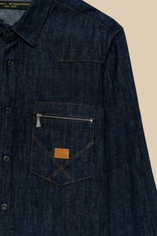 Camicia Western 70th Denim Cimosa Rinse