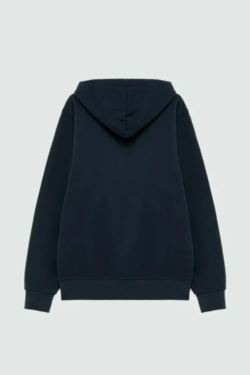 Felpa Brushed Con Cappuccio E Zip