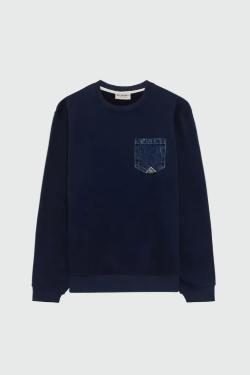 Felpa Pocket Girocollo Brushed