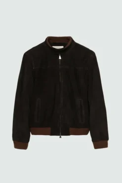 Giacca Brando In Suede Washed