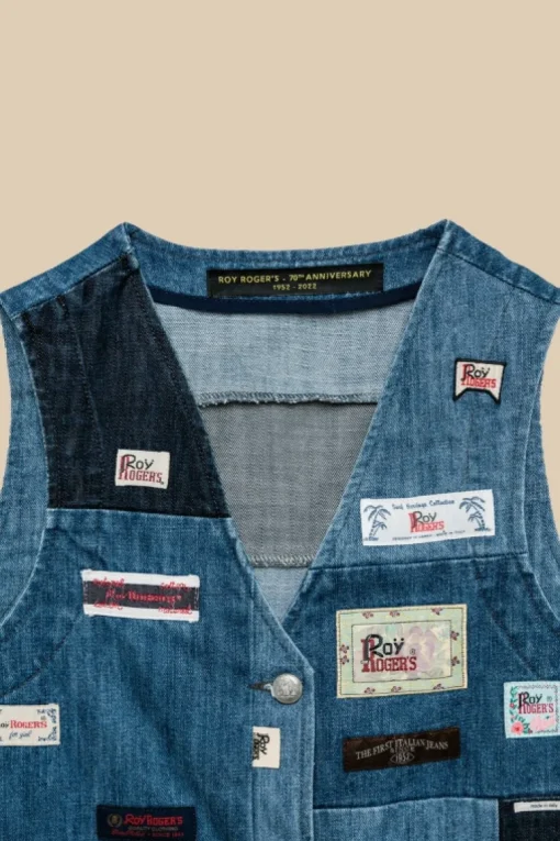 Gilet Patchwork 70th Denim Rinse