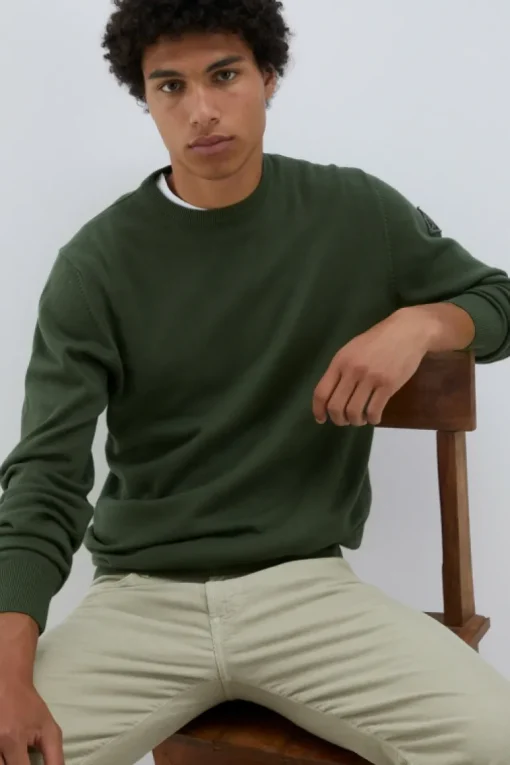 Maglia Girocollo In Cotone