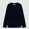Maglia Girocollo In Lana Shetland Brushed