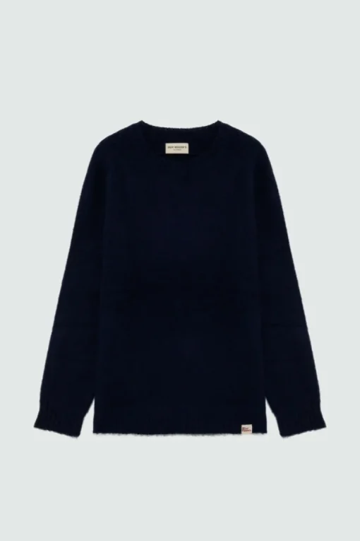 Maglia Girocollo In Lana Shetland Brushed