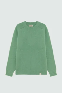 Maglia Girocollo In Lana Shetland Brushed