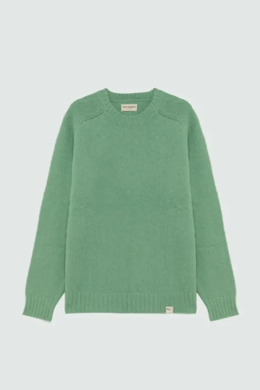 Maglia Girocollo In Lana Shetland Brushed