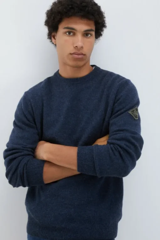 Maglia Girocollo In Lana E Cashmere Muline