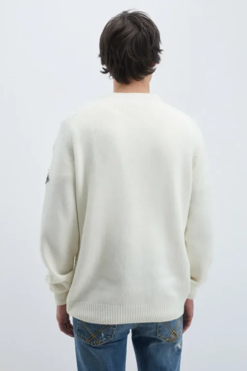 Maglia Girocollo In Lana E Cashmere Fisherman