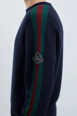 Maglia Girocollo Racing In Lana E Cashmere