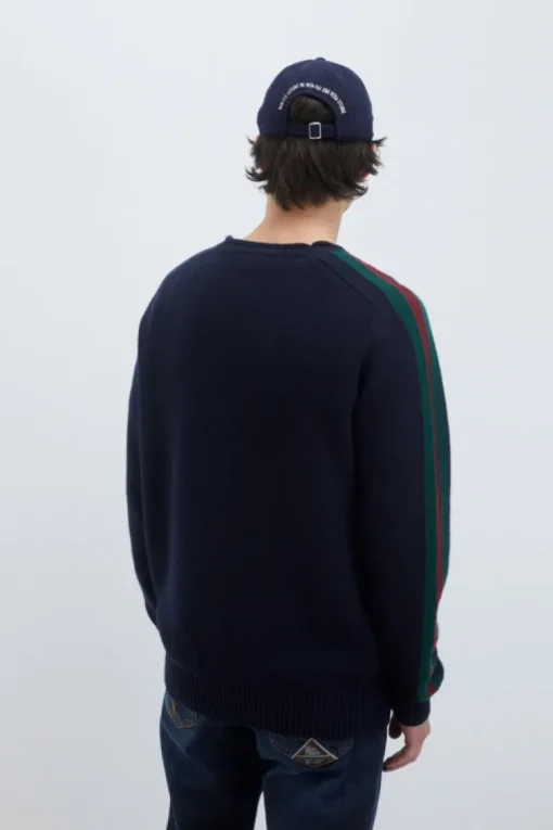 Maglia Girocollo Racing In Lana E Cashmere
