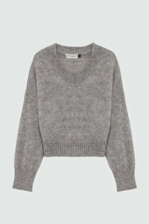 Maglia Scollo V In Mohair