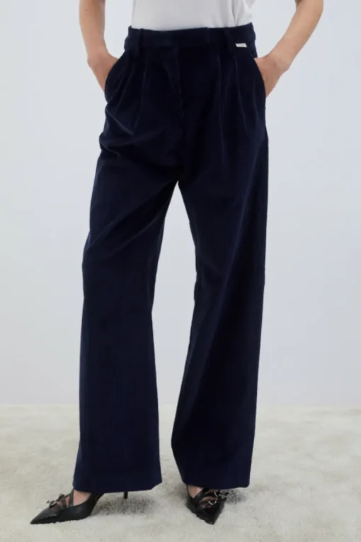 Pantalone Dad In Velluto
