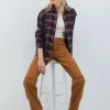 Pantalone Sofia In Suede Vintage