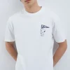 T-shirt Girocollo Penuts Flag