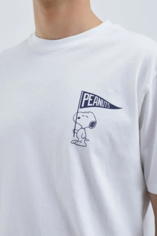 T-shirt Girocollo Penuts Flag