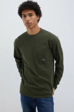 T-shirt Pocket L/s In Jersey